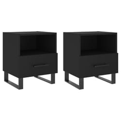 VidaXL 827487 nightstand/bedside table Black