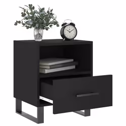 VidaXL 827487 nightstand/bedside table Black