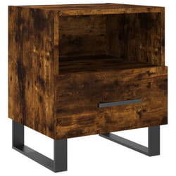 vidaXL Bedside Cabinets Side Table Nightstand 2 pcs Sonoma Oak Engineered Wood - smoked oak, 1 pcs