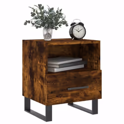 vidaXL Bedside Cabinets Side Table Nightstand 2 pcs Sonoma Oak Engineered Wood - smoked oak, 1 pcs - Additional view 7