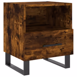 vidaXL Bedside Cabinets Side Table Nightstand 2 pcs Sonoma Oak Engineered Wood - smoked oak, 2 pcs - Additional view 5
