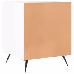 vidaXL Bedside Cabinet Bed Table Nightstand Side Table White Engineered Wood - high gloss white, 2 pcs - Additional view 7