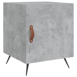 vidaXL Bedside Cabinet Bed Table Nightstand Side Table White Engineered Wood - concrete grey, 1 pcs