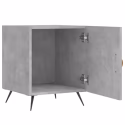 vidaXL Bedside Cabinet Bed Table Nightstand Side Table White Engineered Wood - concrete grey, 2 pcs - Additional view 4