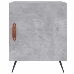 vidaXL Bedside Cabinet Bed Table Nightstand Side Table White Engineered Wood - concrete grey, 2 pcs - Additional view 5