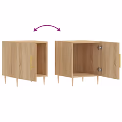 vidaXL Bedside Cabinets Side Table Bedstand 2 pcs Grey Sonoma Engineered Wood - sonoma oak, 2 pcs - Additional view 8