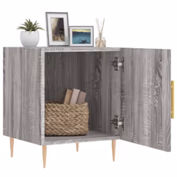 vidaXL Bedside Cabinets Side Table Bedstand 2 pcs Grey Sonoma Engineered Wood - grey sonoma, 1 pcs - Additional view 2