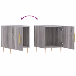 vidaXL Bedside Cabinets Side Table Bedstand 2 pcs Grey Sonoma Engineered Wood - grey sonoma, 1 pcs - Additional view 8