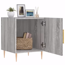 vidaXL Bedside Cabinets Side Table Bedstand 2 pcs Grey Sonoma Engineered Wood - Additional view 2