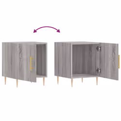 vidaXL Bedside Cabinets Side Table Bedstand 2 pcs Grey Sonoma Engineered Wood - Additional view 8