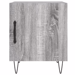 vidaXL Bedside Cabinet Bed Table Nightstand High Gloss White Engineered Wood - grey sonoma, 1 pcs - Additional view 5
