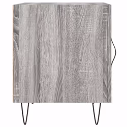 vidaXL Bedside Cabinet Bed Table Nightstand High Gloss White Engineered Wood - grey sonoma, 1 pcs - Additional view 6