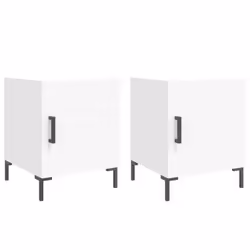VidaXL 827565, White, Iron, Wood, 400 mm, 400 mm, 500 mm, 2 pc(s)