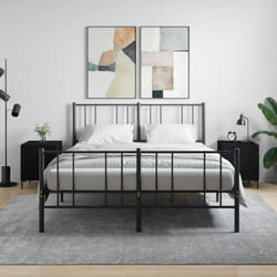 VidaXL 827567 nightstand/bedside table Black