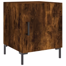 vidaXL Bedside Cabinets Nightstand Bedside Table Bed Cabinet Engineered Wood - smoked oak, 1 pcs