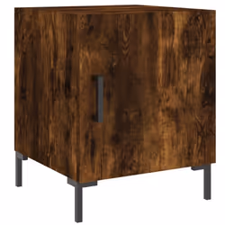 vidaXL Bedside Cabinets Nightstand Bedside Table Bed Cabinet Engineered Wood - smoked oak, 2 pcs