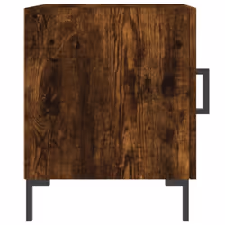 vidaXL Bedside Cabinets Nightstand Bedside Table Bed Cabinet Engineered Wood - smoked oak, 2 pcs - Additional view 4
