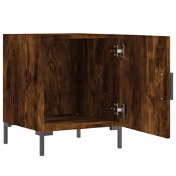vidaXL Bedside Cabinets Nightstand Bedside Table Bed Cabinet Engineered Wood - smoked oak, 2 pcs - Additional view 5