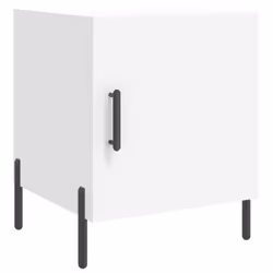 VidaXL 827581, White, Iron, Wood, 400 mm, 400 mm, 500 mm, 2 pc(s)