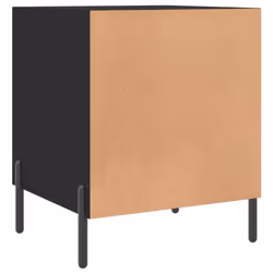 vidaXL Bedside Cabinet Bedside Table Nightstand Bedstand Black Engineered Wood - black, 2 pcs - Additional view 9