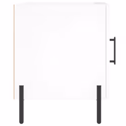 vidaXL Bedside Cabinet Bedside Table Nightstand Bedstand Black Engineered Wood - high gloss white, 2 pcs - Additional view 6