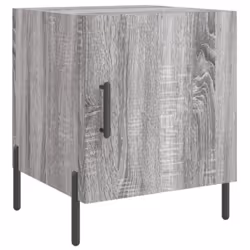 vidaXL Bedside Cabinet Bedside Table Nightstand Bedstand Black Engineered Wood - grey sonoma, 1 pcs