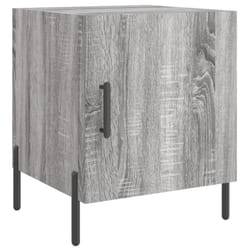 vidaXL Bedside Cabinet Bedside Table Nightstand Bedstand Black Engineered Wood - grey sonoma, 1 pcs