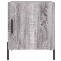 vidaXL Bedside Cabinet Bedside Table Nightstand Bedstand Black Engineered Wood - grey sonoma, 1 pcs - Additional view 5