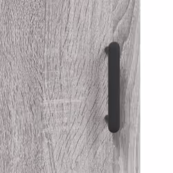 vidaXL Bedside Cabinet Bedside Table Nightstand Bedstand Black Engineered Wood - grey sonoma, 1 pcs - Additional view 9