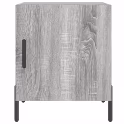 vidaXL Bedside Cabinet Bedside Table Nightstand Bedstand Black Engineered Wood - grey sonoma, 2 pcs - Additional view 5