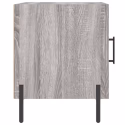 vidaXL Bedside Cabinet Bedside Table Nightstand Bedstand Black Engineered Wood - grey sonoma, 2 pcs - Additional view 6