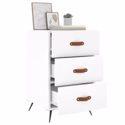 vidaXL Bedside Cabinets Side Table Bed Cabinet Nightstand Engineered Wood - white
