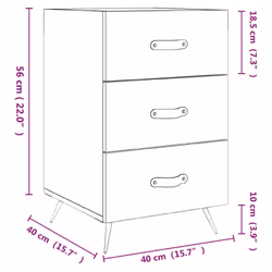 vidaXL Bedside Cabinets Side Table Bed Cabinet Nightstand Engineered Wood - white