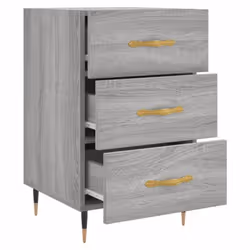 vidaXL Bedside Cabinets Side Table Bedstand Nightstand 2 pcs Engineered Wood - grey sonoma - Additional view 6
