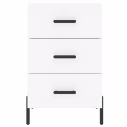 vidaXL Bedside Cabinet Bedside Table Nightstand Smoked Oak Engineered Wood - white - Additional view 4