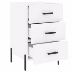 vidaXL Bedside Cabinet Bedside Table Nightstand Smoked Oak Engineered Wood - white - Additional view 6
