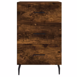 vidaXL Bedside Cabinet Bedside Table Nightstand Smoked Oak Engineered Wood - smoked oak - Additional view 4