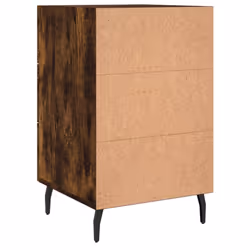 vidaXL Bedside Cabinet Bedside Table Nightstand Smoked Oak Engineered Wood - smoked oak - Additional view 7