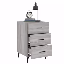 VidaXL 827682 nightstand/bedside table Grey, Oak - Additional view 4