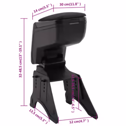 ) vidaXL Car Armrest Center Console for Car Armrest Box Armrest Pad Elbow Rest - seat gap (14 x 30 cm - Additional view 10
