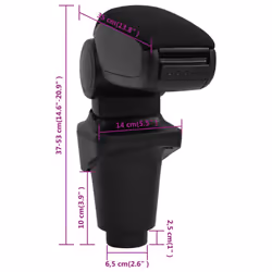 ) vidaXL Car Armrest Center Console for Car Armrest Box Armrest Pad Elbow Rest - fiat 500l (2012