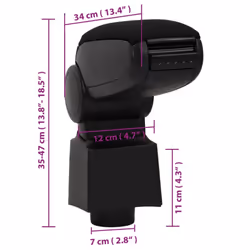 ) vidaXL Car Armrest Center Console for Car Armrest Box Armrest Pad Elbow Rest - vw polo 6r/6c (2009-2017