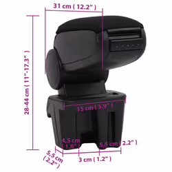 ) vidaXL Car Armrest Center Console for Car Armrest Box Armrest Pad Elbow Rest - ford focus iii (2015
