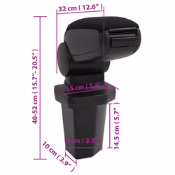 ) vidaXL Car Armrest Center Console for Car Armrest Box Armrest Pad Elbow Rest - hyundai i20 (2015-2019