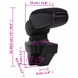 ) vidaXL Car Armrest Center Console for Car Armrest Box Armrest Pad Elbow Rest - renault clio lhd mk5 (after 2019 - Additional view 9