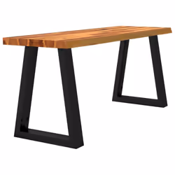 vidaXL Bench Dining Bench with Live Edge Wooden Bench Chair Solid Wood Acacia