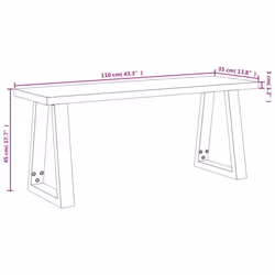 vidaXL Bench Dining Bench with Live Edge Wooden Bench Chair Solid Wood Acacia