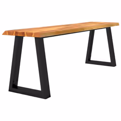 vidaXL Bench Dining Bench with Live Edge Wooden Bench Chair Solid Wood Acacia - Additional view 2