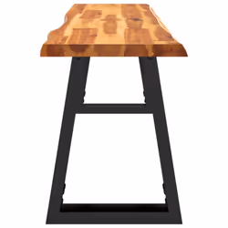 vidaXL Bench Dining Bench with Live Edge Wooden Bench Chair Solid Wood Acacia - Additional view 4