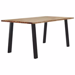 vidaXL Dining Table Dinner Table Wooden Table Kitchen Table Solid Wood Acacia - 150 x 90 x 75 cm